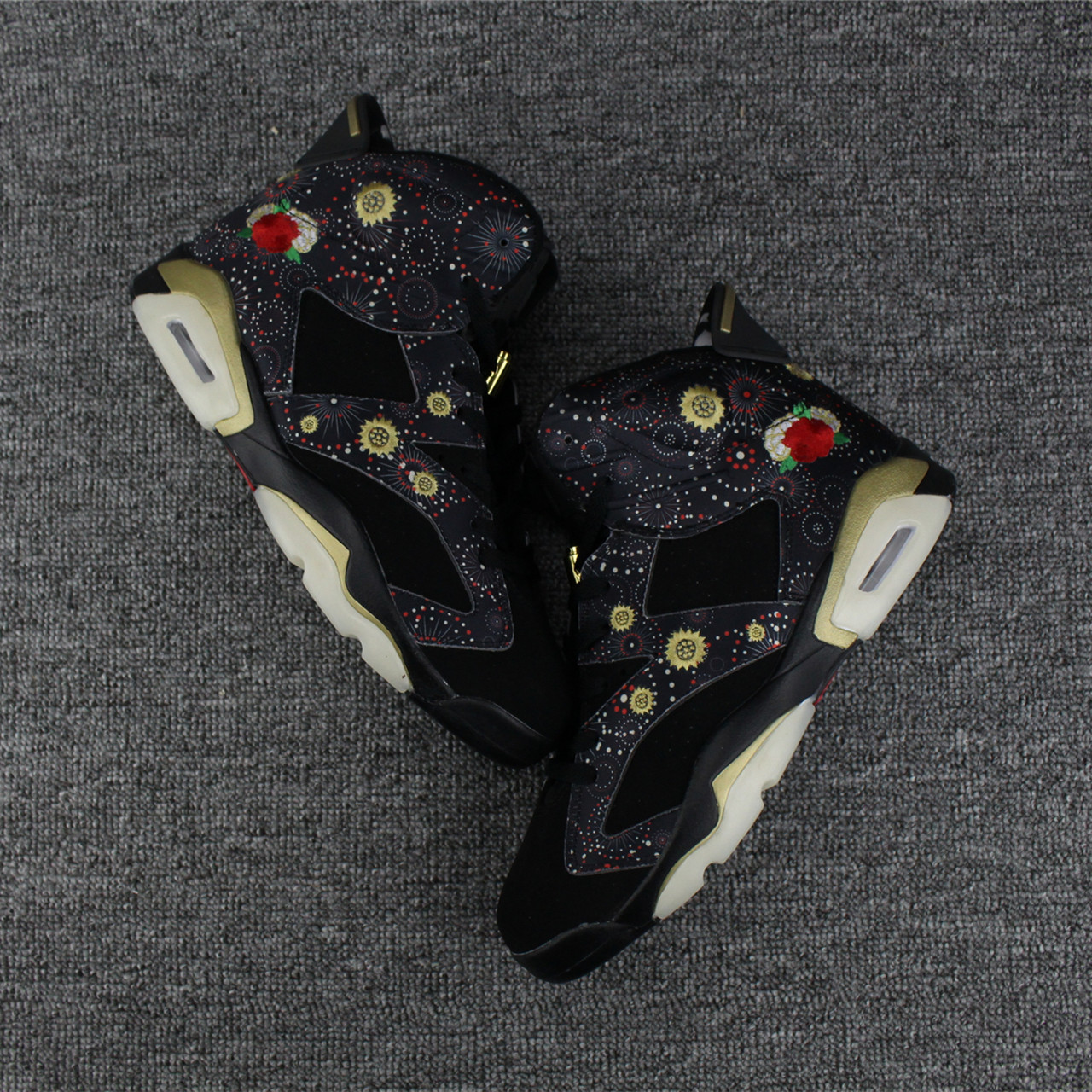 Air Jordan 6 Chinese New Year Black Print Shoes - Click Image to Close